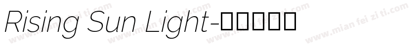Rising Sun Light字体转换